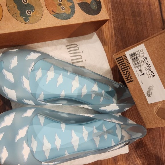 Super rare Mini Melissa cloud ballet flats size 1 brand new in box - Picture 3 of 8